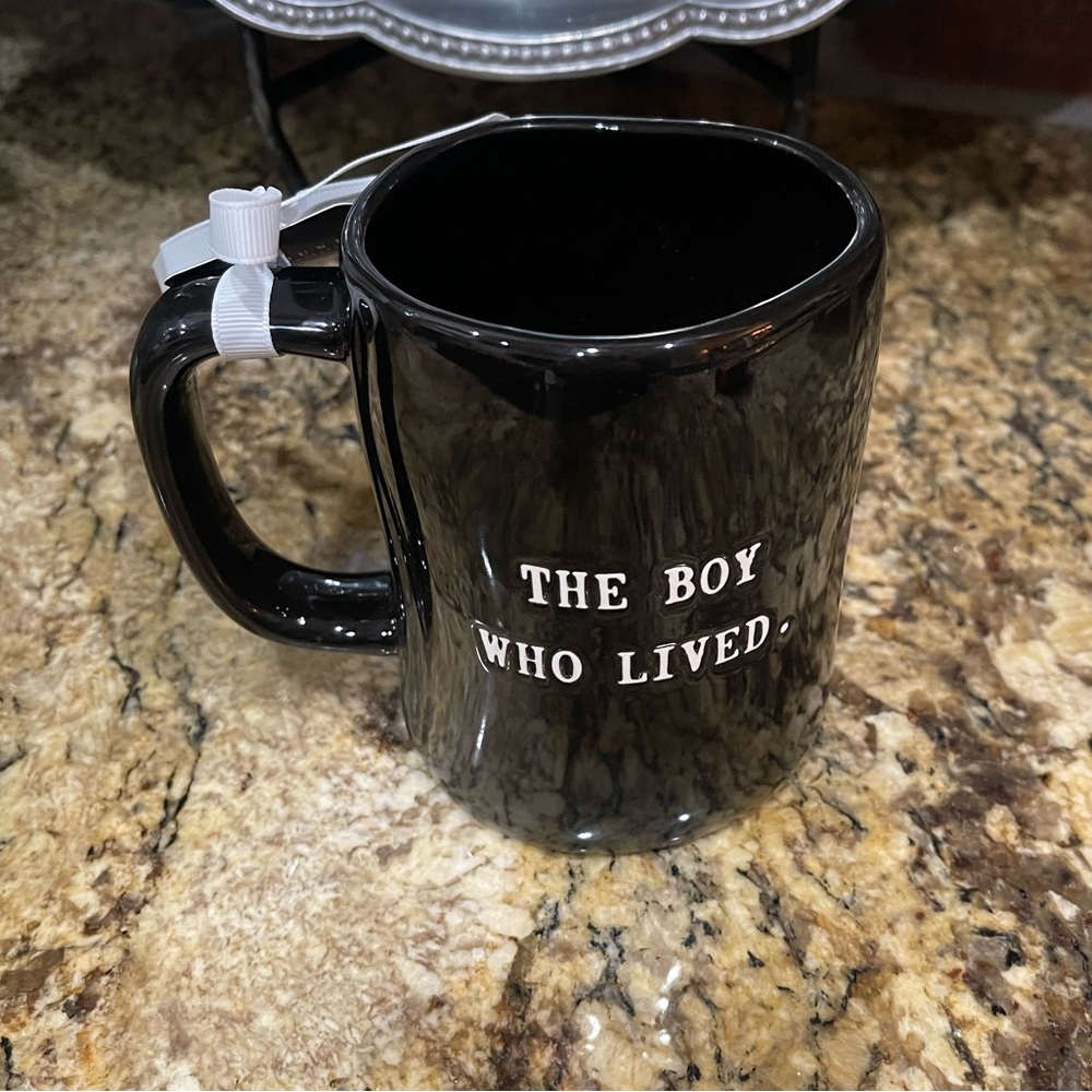 Rae Dunn Harry Potter THE BOY WHO LIVED 19.5 oz double sided mug - Brand New!